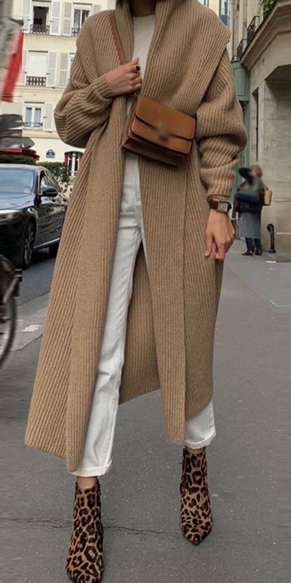Long Sweater Coat #jeanjacketoutfits