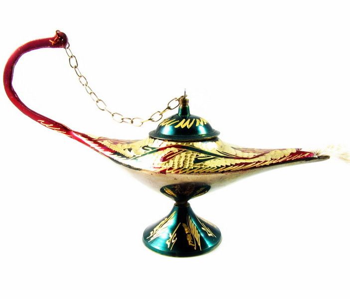 Aladdin Lamp Handmade Brass Vintage Style Aladin Oil Wick Lamp Home Decor Diya D