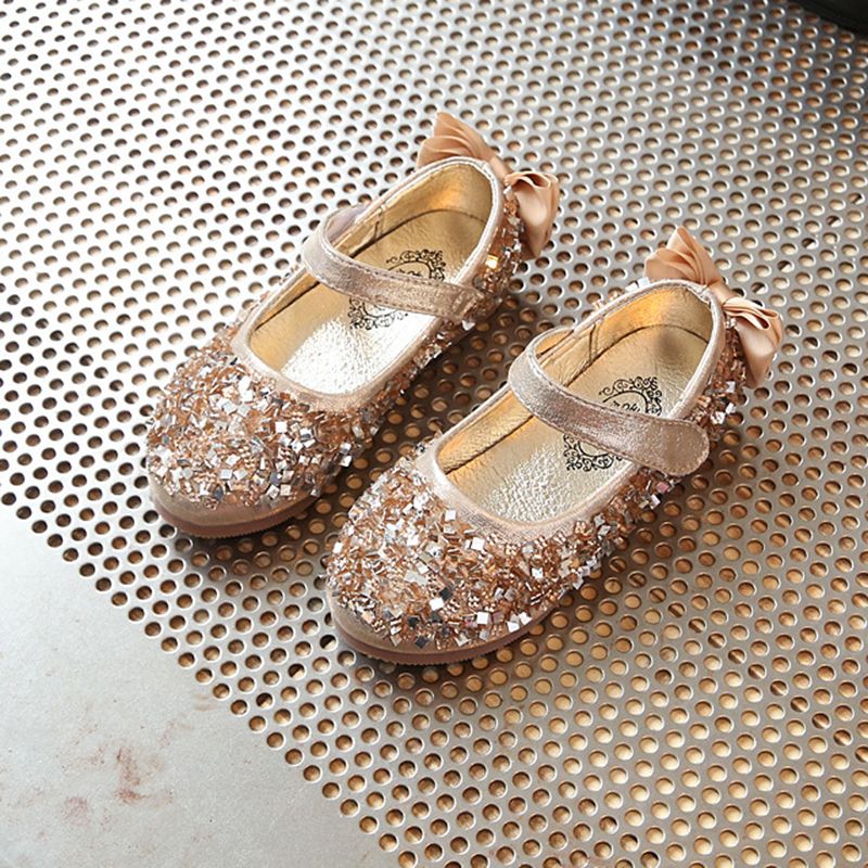 Girls Bow Princess Shoes Baby Girls Party Dress Kid Spring Flat Heels Shoes