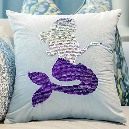 Nautical Coastal Striped Pillow//Cushion Cover 16x16/" Reversible