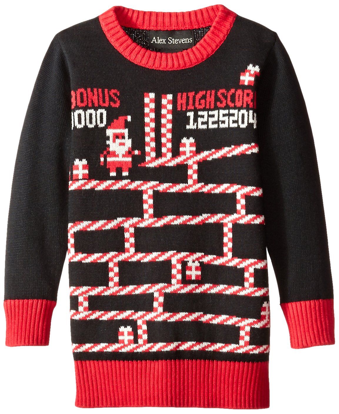 alex stevens big boys ugly christmas sweater santa kong video game boys christmas sweaters