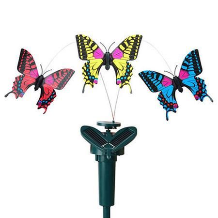 Solar Powered Flying Fluttering Dancing Humming Birds Outdoor Garden Yard Decor