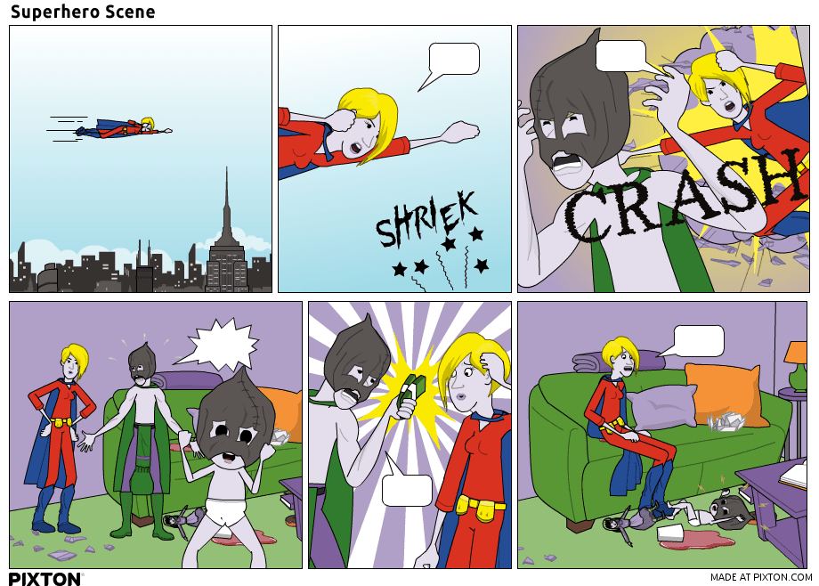 quot superhero scene quot comic template contest from pixton superhero template creator