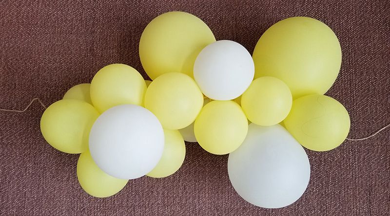 10 x Pearl Latex Balloon yellow Balloon 5/"