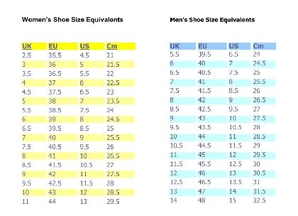 Slipper Size Chart Small Medium Large