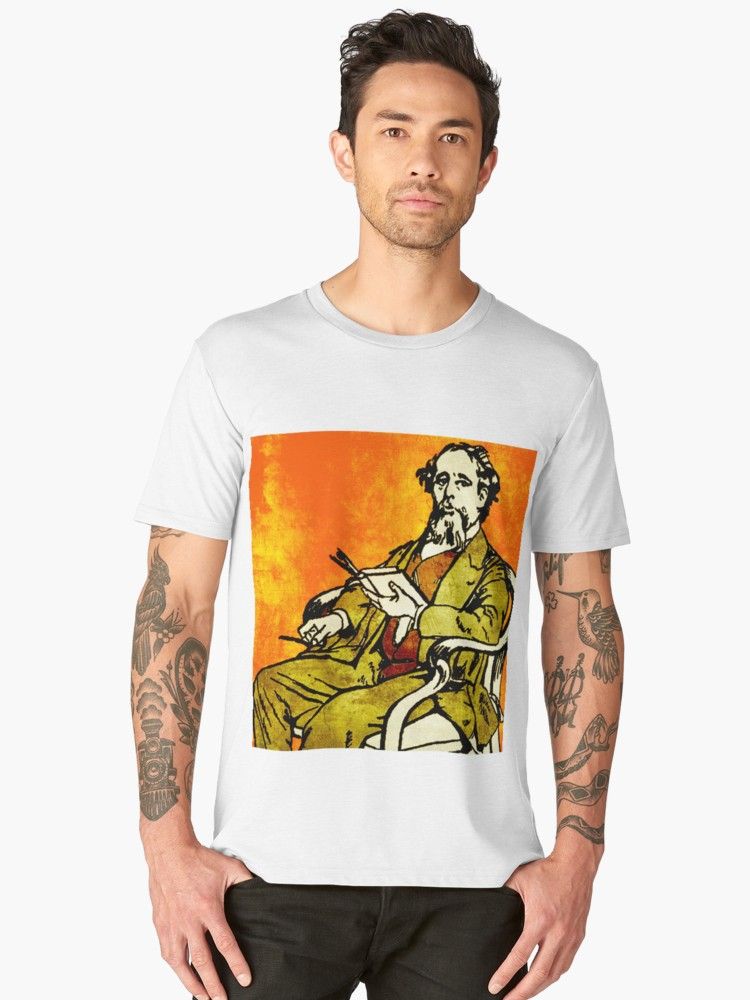 Charles Dickens Premium T Shirt By Impactees T Shirt Mens Tops