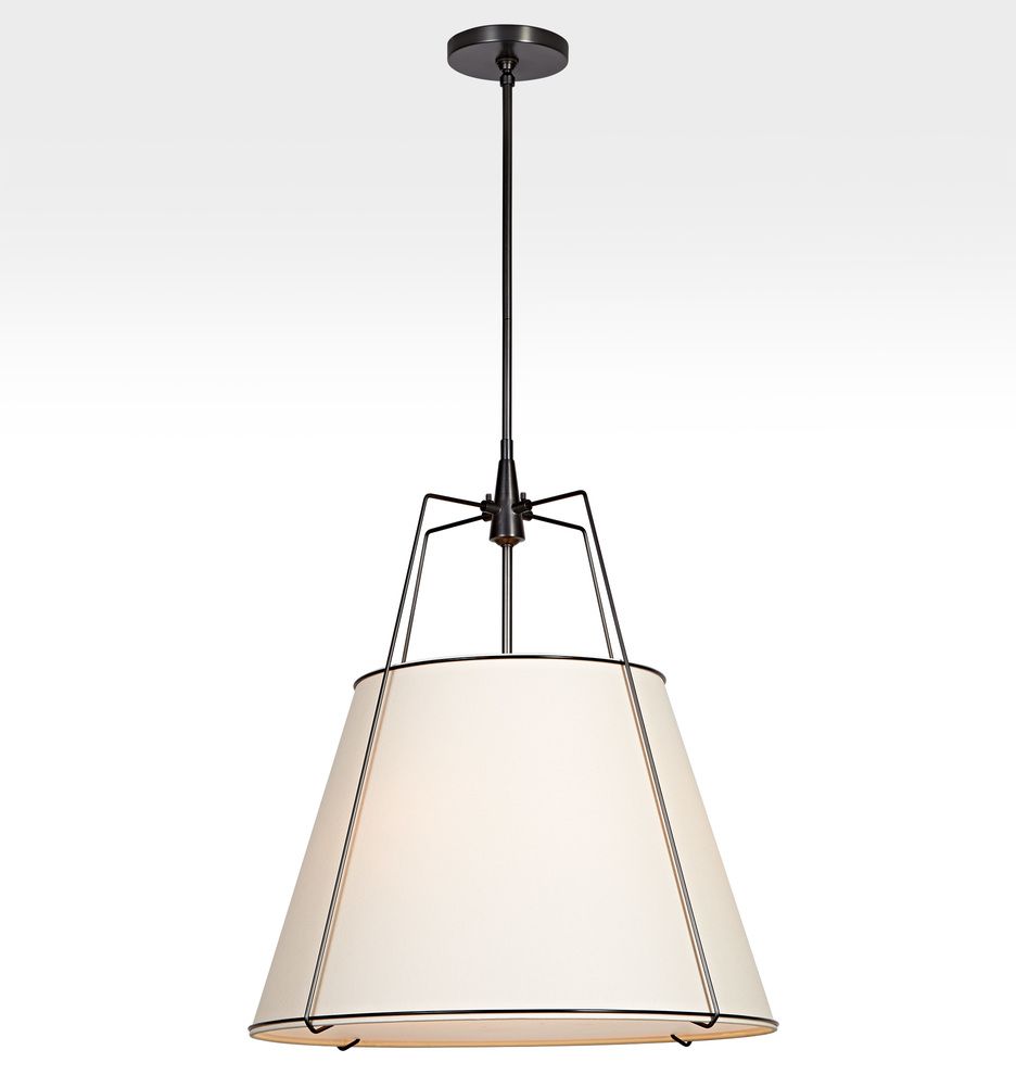 Conical 24in Drum Pendant Rejuvenation Drum Pendant Farmhouse Lighting Kitchen Table Lighting