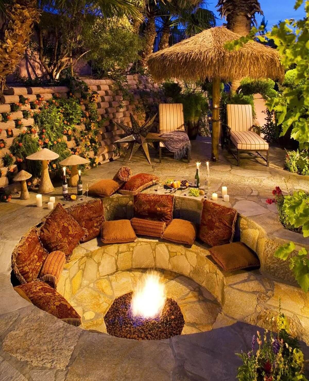 28 Round Firepit Area Ideas To Enjoy Summer Nights Outside Diy A Fire Hole With An Island Feel Sunken Pits Backyard