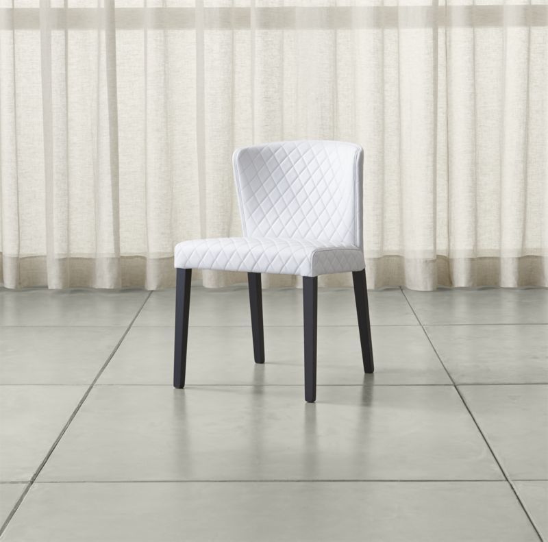 Curran Quilted Oyster Dining Chair Reviews Crate And Barrel Curran Quilted Oyster Dining Chair
