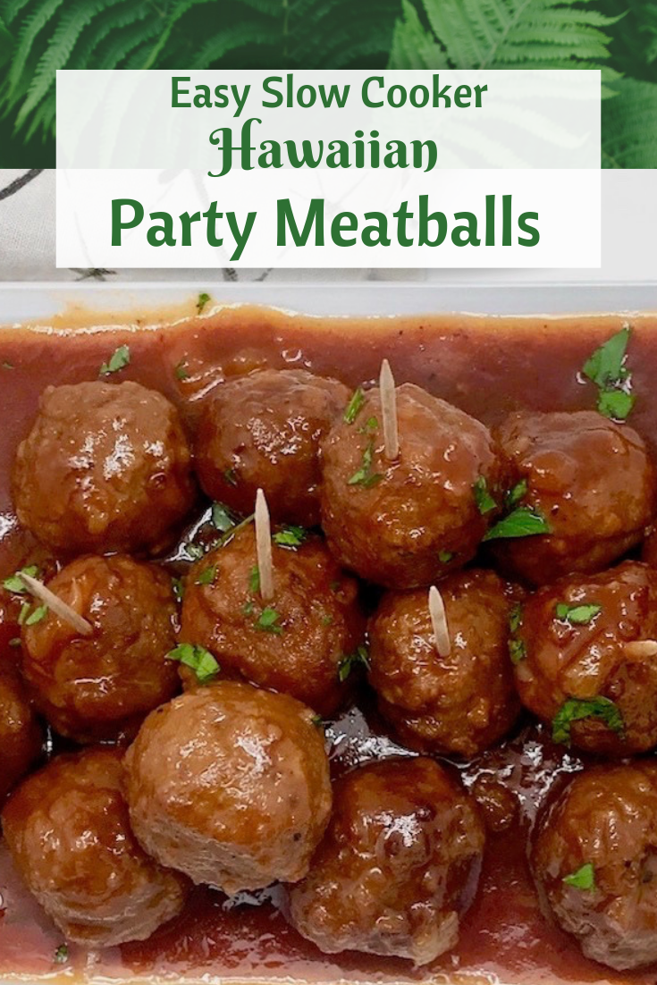 Easy Slow Cooker Hawaiian Style Meatballs