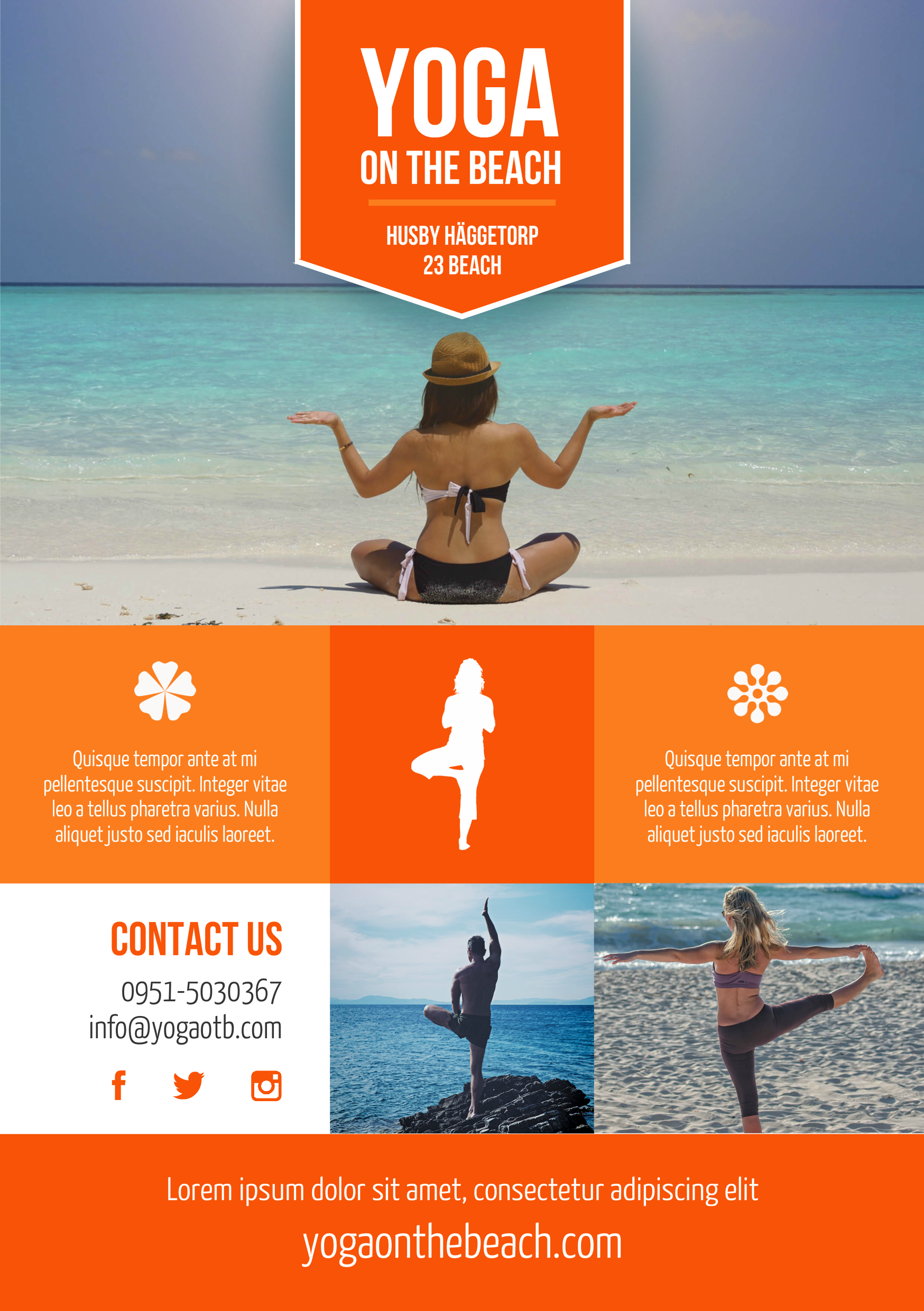 Beach Yoga A5 Promotional Flyer Http Premadevideos Com A5 Flyer Template Gallery A5 A5 Flyer Template