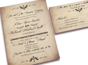 Vintage Rustic Wedding Invitations Retro Old Vintage Rustic Wedding Invitations Retro Old Fashioned Telegram Invitation Cards