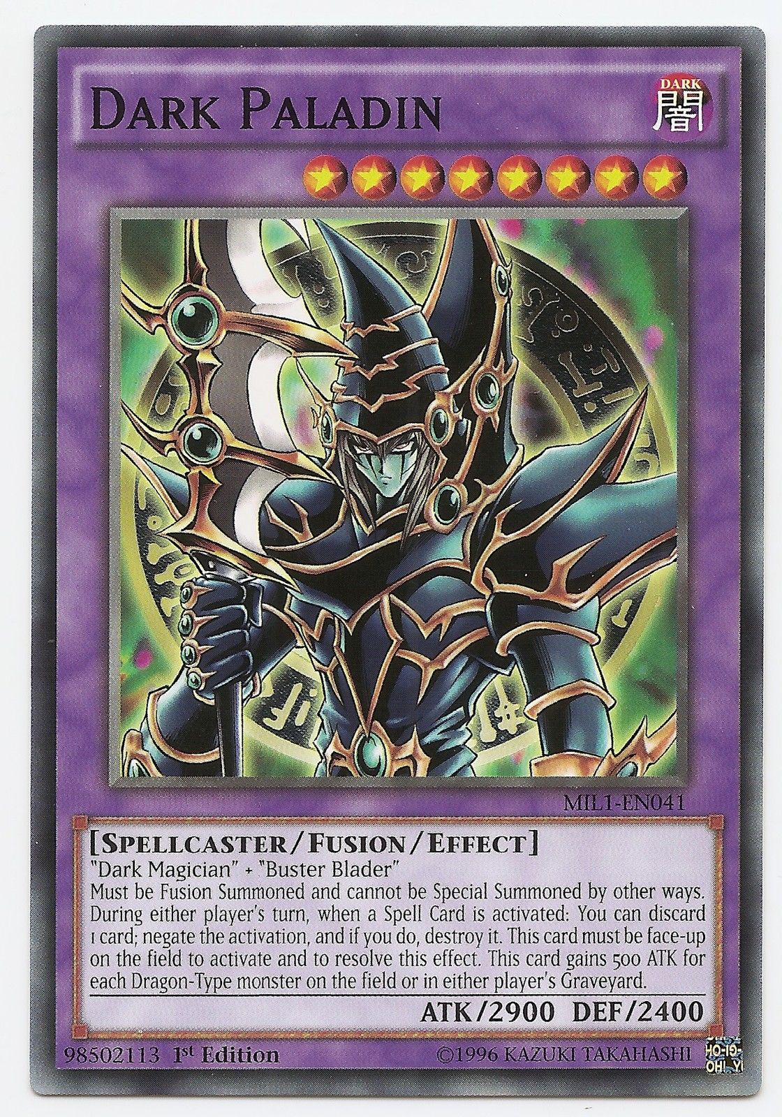 Yugioh Dark Paladin Common 1st Edition MIL1-EN041 Yugioh Dark Paladin Common 1st Edition MIL1-EN041