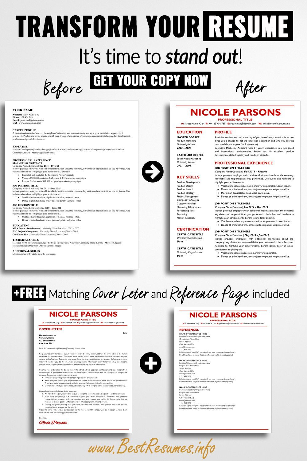 Professional Resume Template Nicole Parsons BestResumes