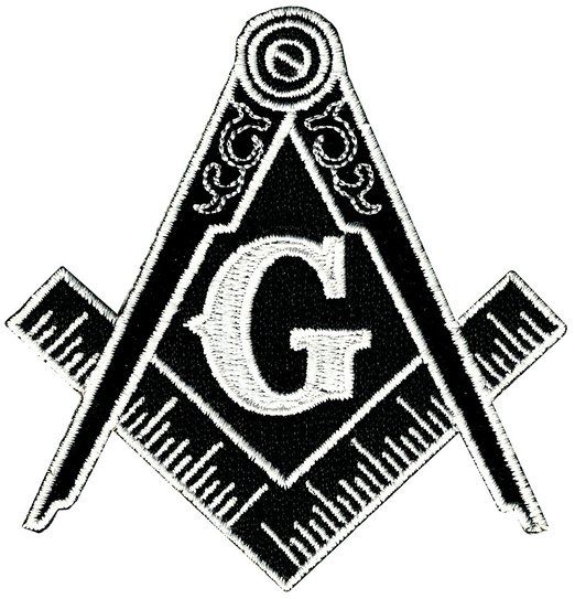 MASONIC FLAG EMBROIDERED PATCH iron-on FREEMASON SQUARE COMPASS