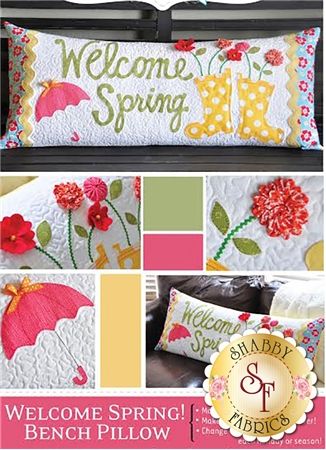 Welcome Spring Bench Pillow Cover
