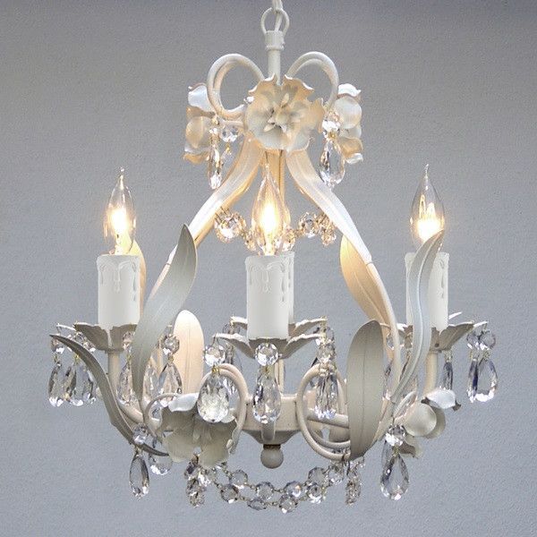 Crystal Mini Chandelier Elegant Home Decor Lighting Pendant Chandeliers Office Ceiling Light Flower Shabby Chic Decor Lighting Pendant Chandeliers, Shabby Chic Mini Crystal Chandeliers