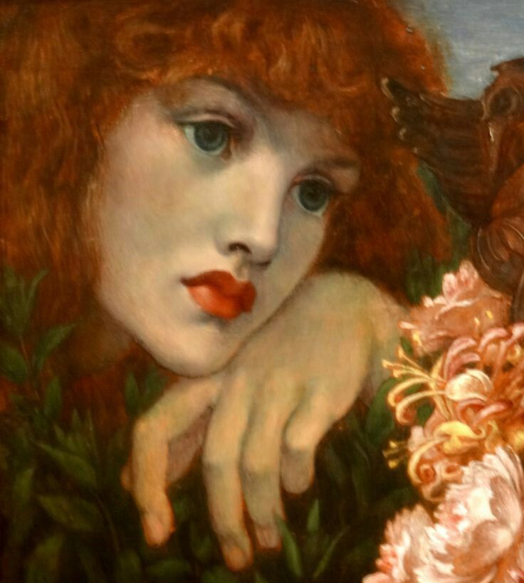 Fleurduart Dante Gabriele Rossetti La Ghirlandata Particolare