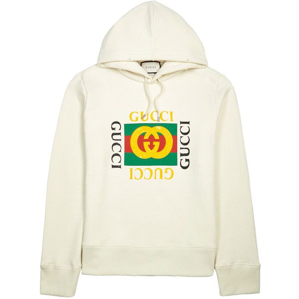 Gucci Logo Print Cotton Sweatshirt Size Xl 3 000 Brl Liked On Polyvore Featuring Men S Fashion Men S Clothing Men S Gucci Outfits Gucci Hoodie Hoodies