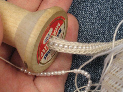 Spool Knitting with Beads