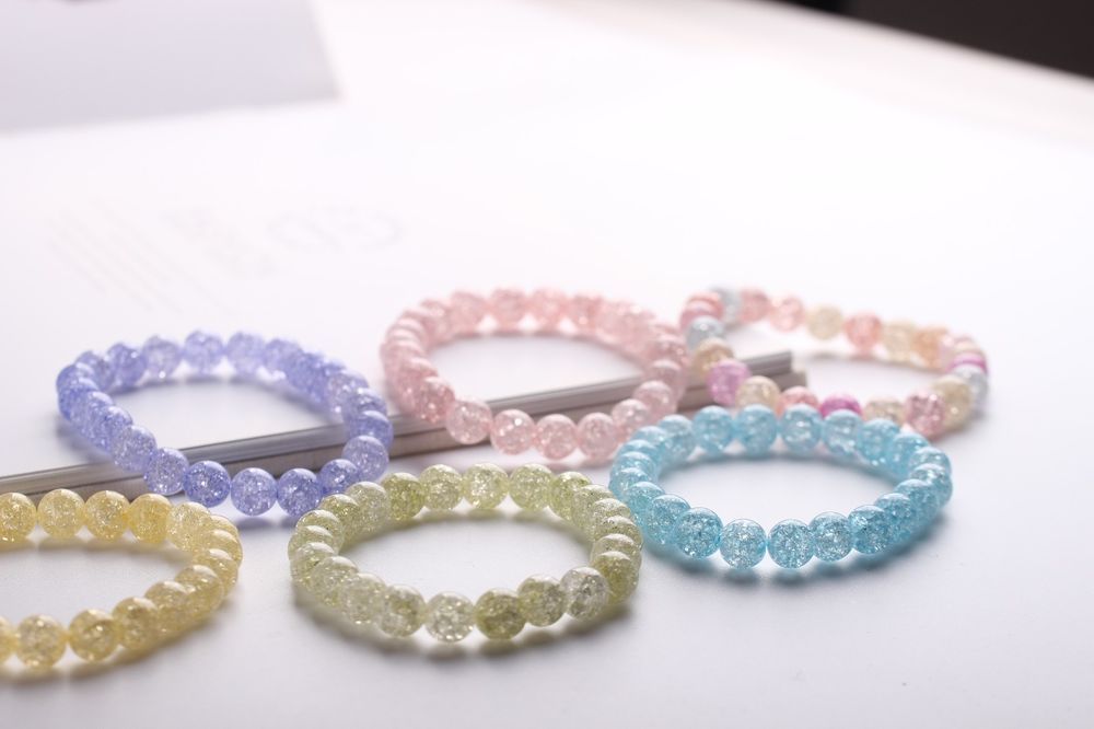 Hiness Jewelry Ice Crystal Korean Style Charm Bracelet Hiness Jewelry Ice Crystal Korean Style Charm Bracelet Candybrowser Beaded 6 Inches