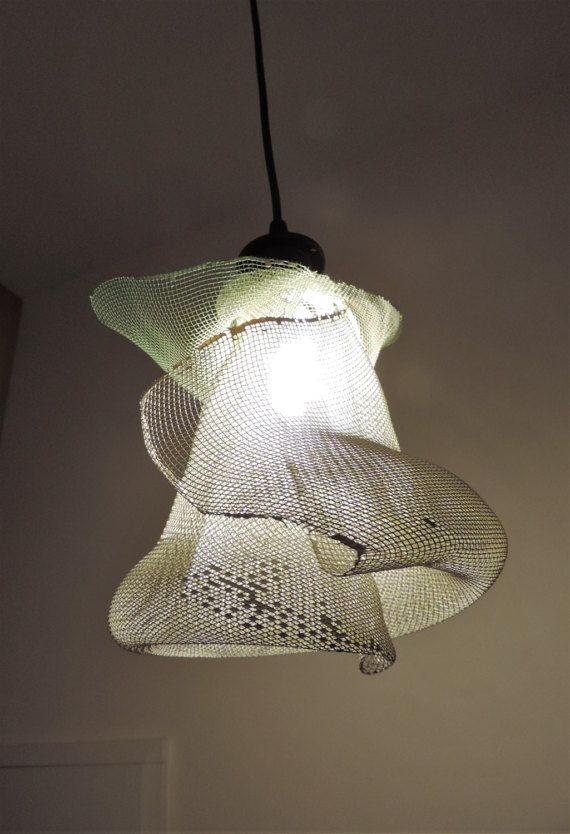 Lamp Wire Sculpture Mesh Flower Fl Chandelier Pendant Shade Metal Light Diy Lamp Wire Sculpture Mesh Flower, Mesh Lamp Shades