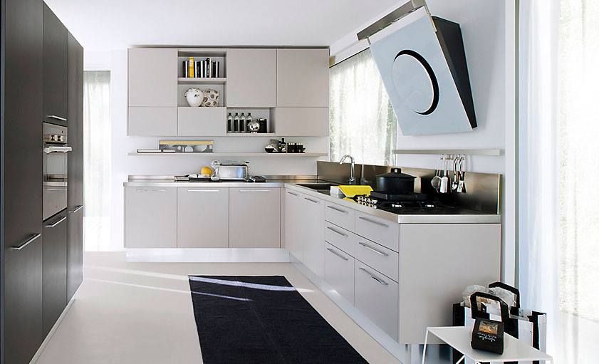 Cucine #Lube: modelli ad anta liscia con maniglia. #Arredamente ... Cucine #Lube: modelli ad anta liscia con maniglia. #Arredamente ...