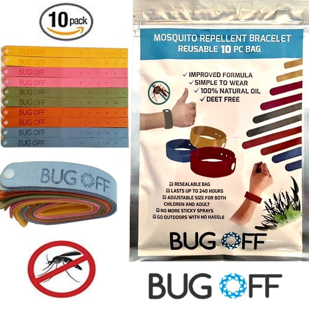 BUG OFF Mosquito Repellent Bracelets 20-PACK Family Bundle ~SAFE FOR KIDS//BABIES