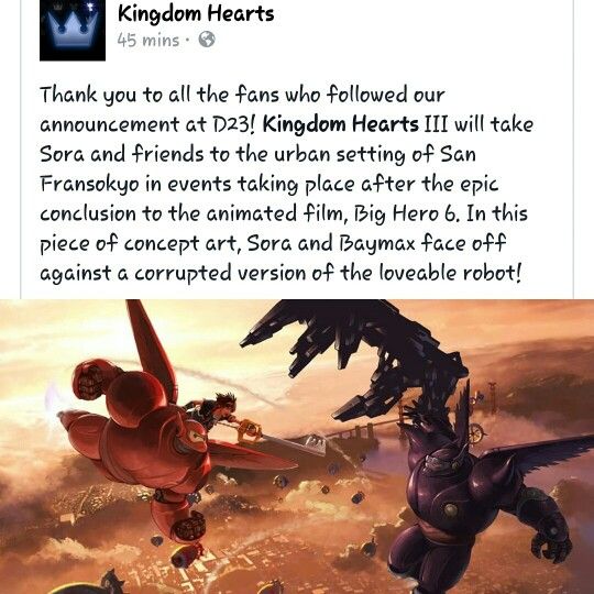 Its A Dream Come True Kingdom Hearts 3 And Marvel Collide Kingdom Hearts Kingdom Hearts 3 Big Hero