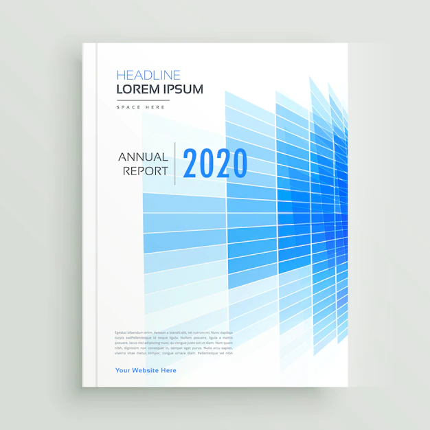 Abstract blue business brochure leaflet design