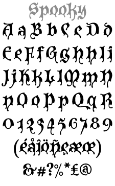 halloween leetering spooky is a chilling font that is lettering fonts az