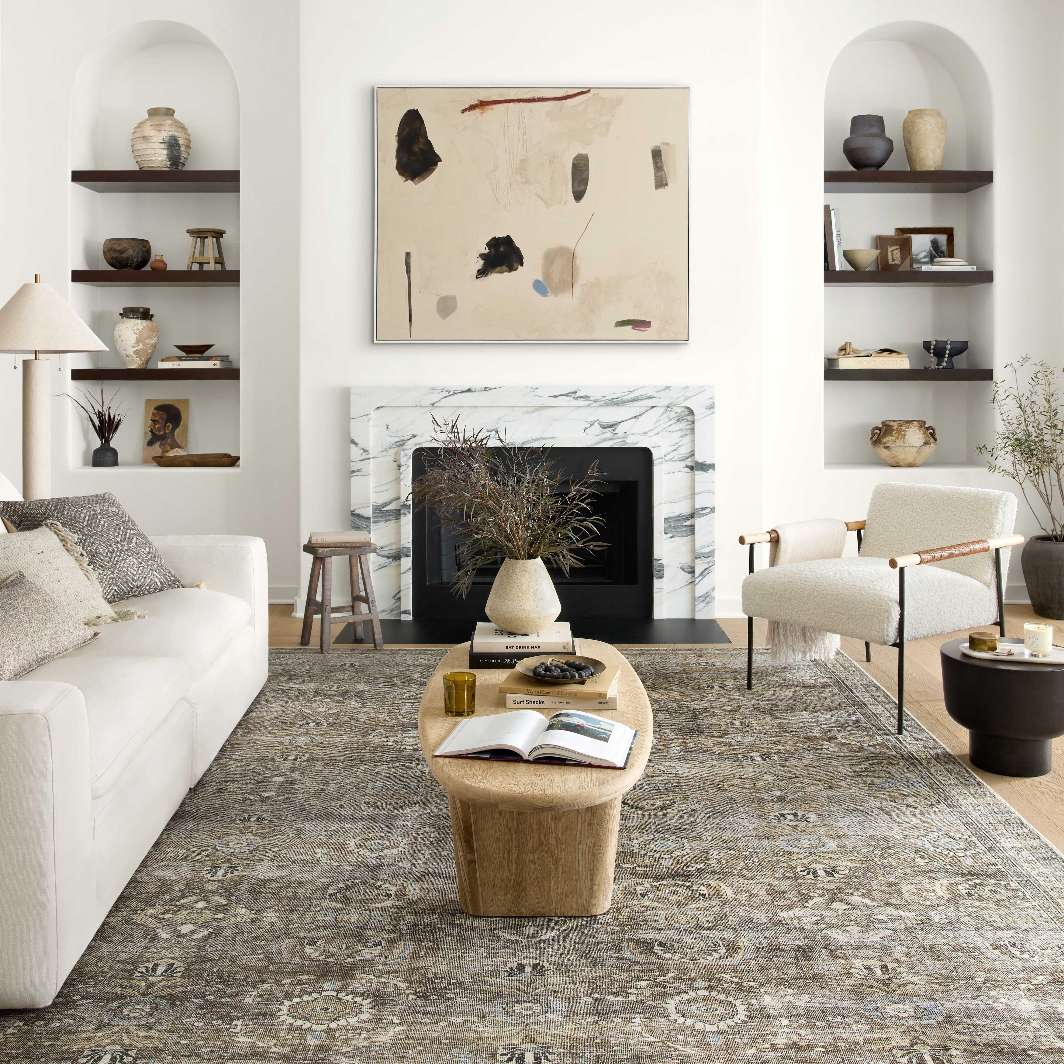 Featuring a charming, distressed vintage floral pattern, this eye-catching area rug will stand out in your favorite room. The area rug is machine woven from polyester and offers shabby-chic style. Moss Rug, Alexander Home, Big Rugs, Loloi Rugs, Thing 1, Rug Direct, Traditional Rugs, Green Rug, Vintage Chic