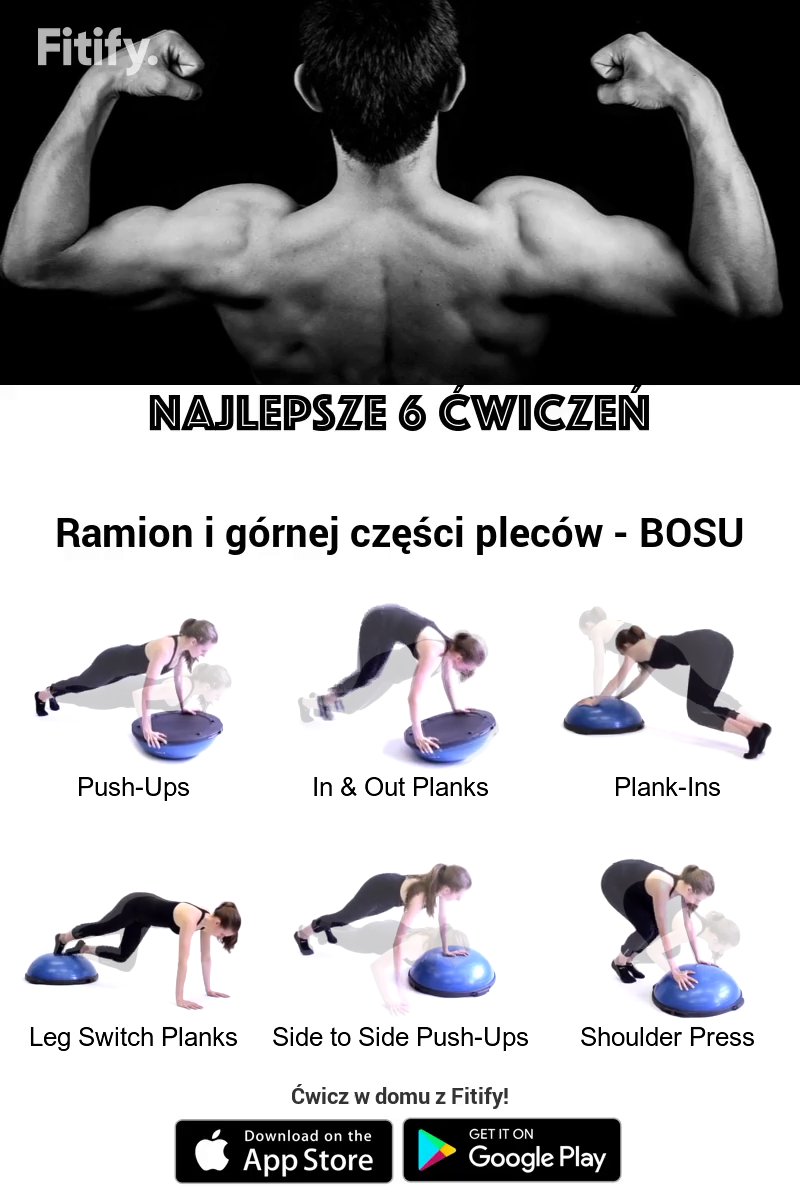 Najlepsze 6 ćwiczeń Ramion i górnej części pleców BOSU Popraw swoją Najlepsze 6 ćwiczeń Ramion i górnej części pleców BOSU Popraw swoją