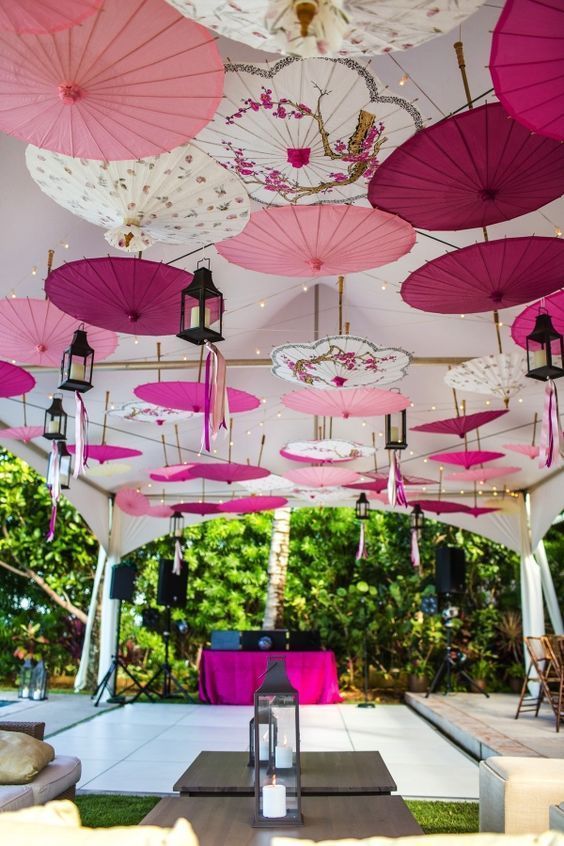 32" Cherry Blossom Paper Parasol Umbrella, Scallop Shaped (Sun Protection) Umbrella wedding