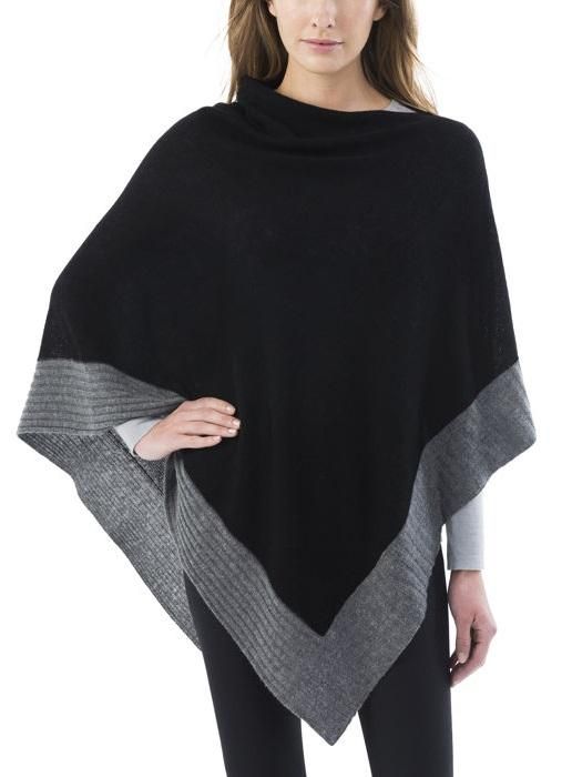 Celeste Ladies' WoolCashmere Blend Poncho | Black poncho Celeste Ladies' WoolCashmere Blend Poncho | Black poncho