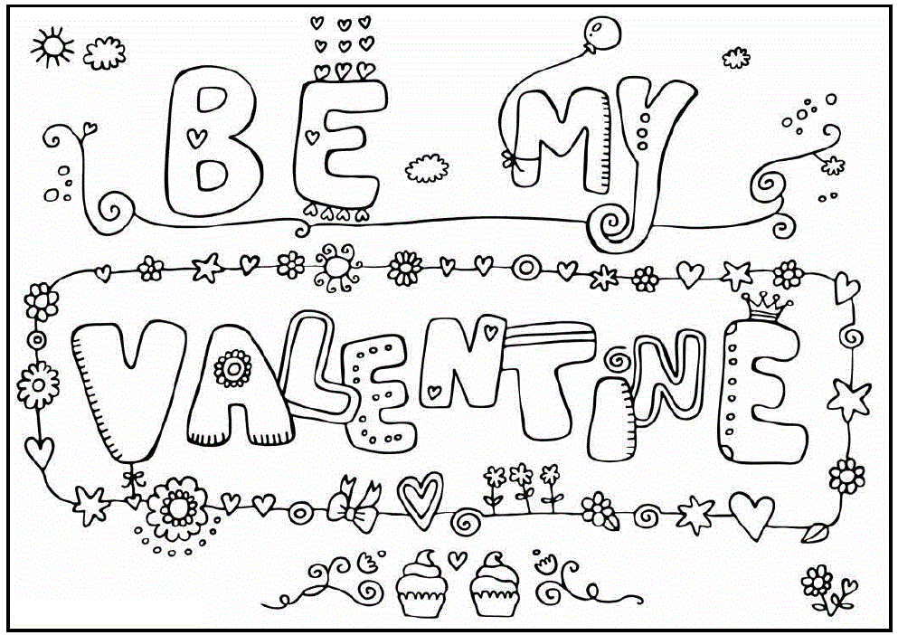 Be My Valentine Coloring Pages Valentines Day Valentine Coloring Pages