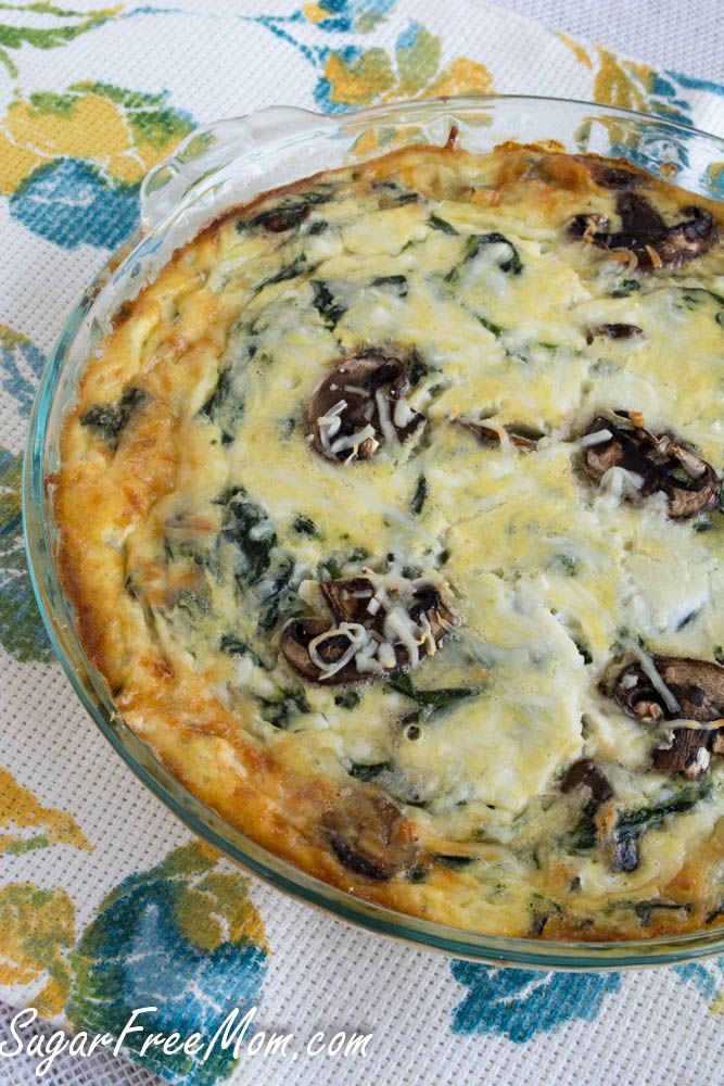 Crustless Mushroom Spinach Pie | Spinach pie, Recipes, Cooking recipes