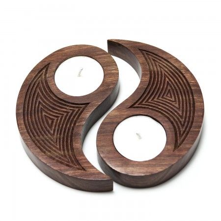 Carved Wooden Tea Lights In A Variety Of Shapes Bring Warmth And Unique Designs That Make Great Housewarming Or Wedding Gifts Kayu