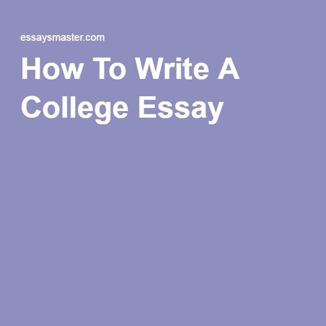 How to write a college application essay proposal