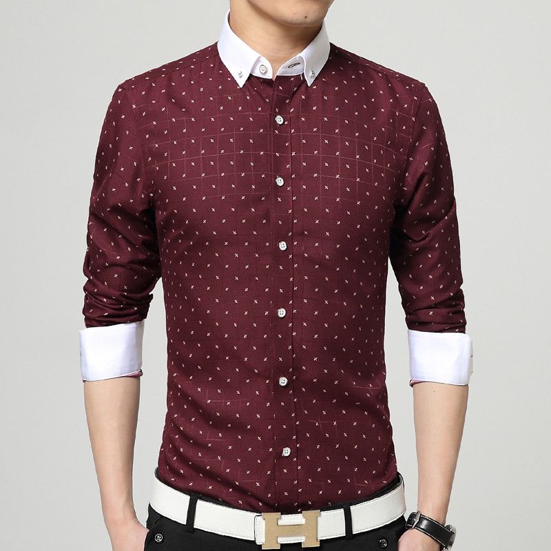 Men's High Fashion White Collar Business Shirt Up To 5XL - TrendSettingFashions Slim Fit Casual Shirts, Slim Fit Men, Long Sleeve Casual, Long Sleeve Shirts, Collar Shirts, Men Shirts, Shirt Men, Mens Casual Outfits, Dress Casual