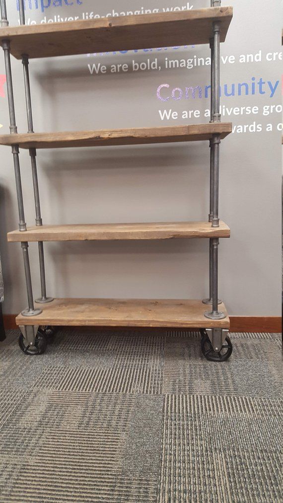 Bookcase With Casters On Wheels Rustic Bookcase With Casters On Wheels Rustic