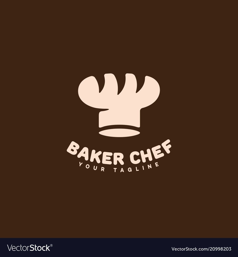 Baker Chef Logo Template Design On A Brown Background Vector Baker Chef Logo Template Design On A Brown Background Vector