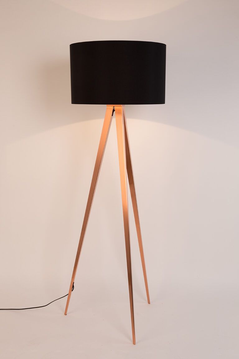 Tripod Copper Floor Lamp | Copper floor Zuiver Tripod Copper Floor Lamp