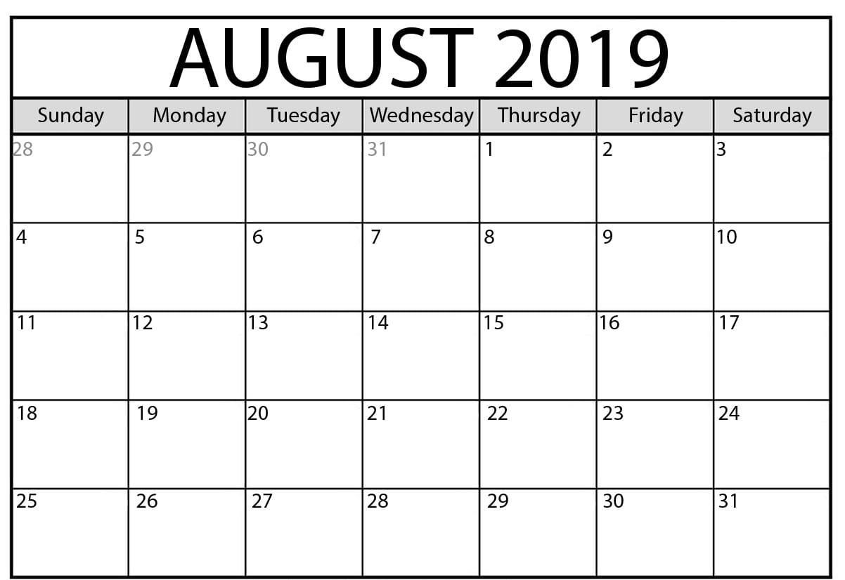 August 2019 Calendar Word Free Monthly Calendar Templates August 2019 Calendar Word Free Monthly Calendar Templates