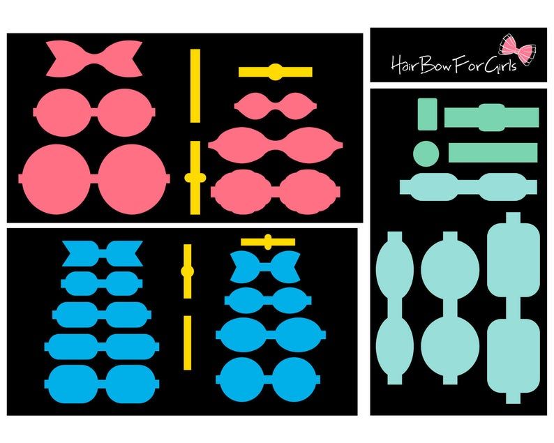 Download Bow Template Svg Bundle For Cricut Bow Template Svg Set Bow Etsy In 2021 Bow Template Bow Display Leather Bows