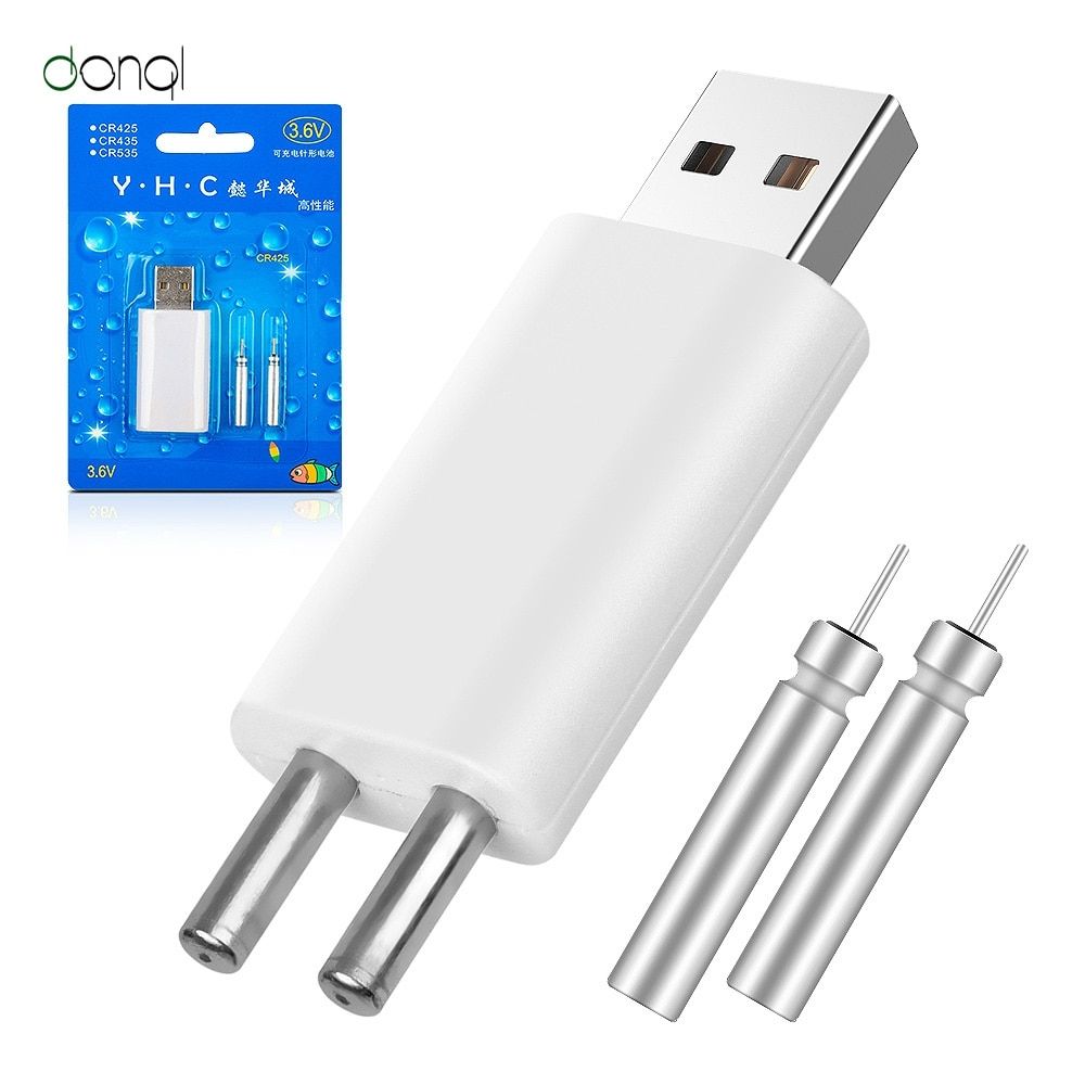 Rechargeable CR425 Battery Fishing Float Battery Night Luminous USB Converter