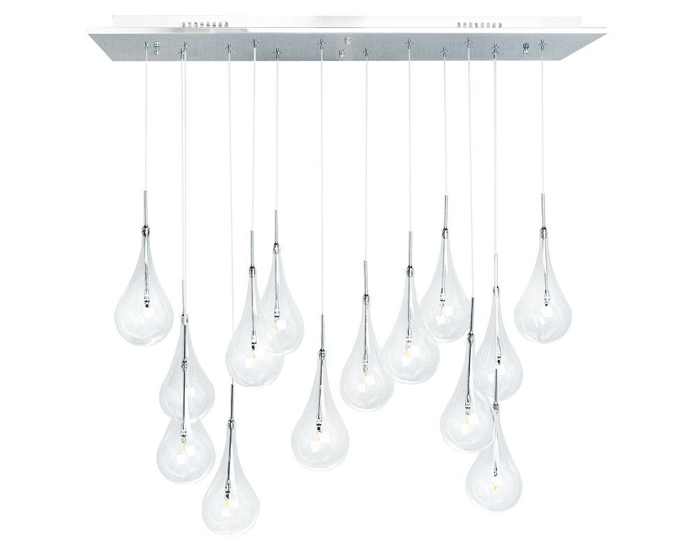 Leen Modern Glass Globes 14 Light Led Crystal Chandelier Leen Modern Glass Globes 14 Light Led Crystal Chandelier