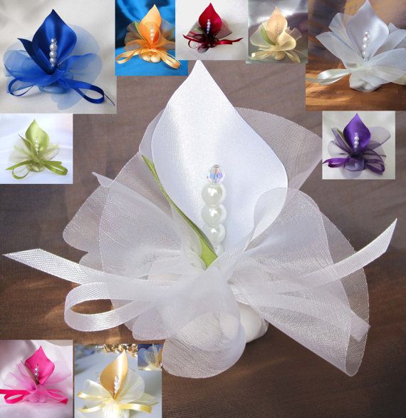 Fabric Handmade Calla Lily Wedding Favors White Or By Adiart1 1 20 Fabric Handmade Calla Lily Wedding Favors White Or By Adiart1 1 20