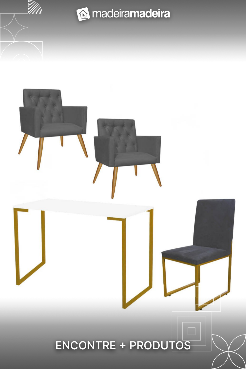 Ei, sabia que na MadeiraMadeira você pode comprar pelo Whatsapp? Mande uma mensagem que nossos consultores vão te ajudar na compra :) Products, Chair, Sofa Chair, Industrial Table, Gadget