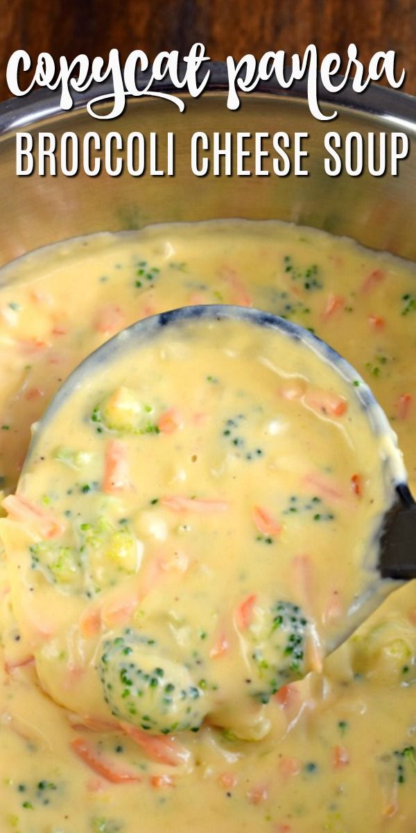 Copycat Panera Broccoli Cheese Soup is ready in less than 30 minutes! The perfect bowl of comfort food without leaving your house! Crock Pot Recipes, Best Soup Recipes, Favorite Recipes, Comfort Food Recipes, Keto Recipes, Comfort Foods, Panera Recipes, Delicious Soup Recipes, Vegetarian Recipes